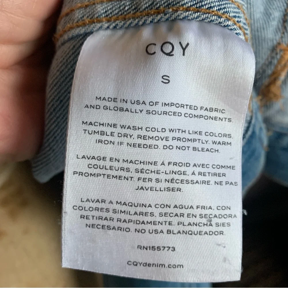 CQY Denim Harper Jacket. Luxury denim, Size Small - Picture 11 of 13